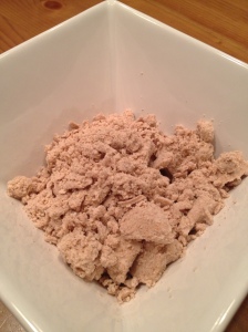 Fiber-rich almond pulp. Be sure to cover and refrigerate or dry out completely and grind into a flour.