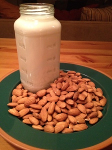 Creamy and delicious pure, homemade almond milk.